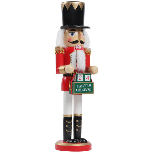 Wooden Nutcracker Christmas Tree Background Decoration Desktop Door Ornament